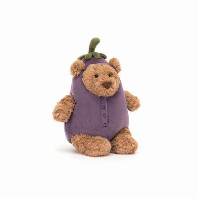 Jellycat Bartholomew Aubergine Bear USA | 82964MBTY